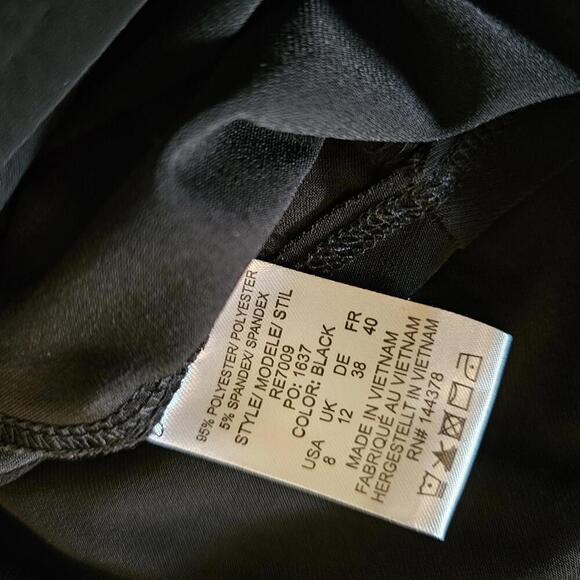 Rekucci Black Wrap Dress by Roberta - size 8 - Picture 8 of 8